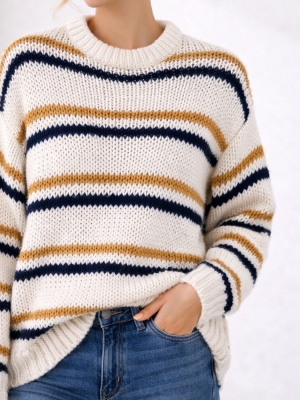 Rue Stiic Wool Sweater Cozy Natural Fibers butter granola boho rustic